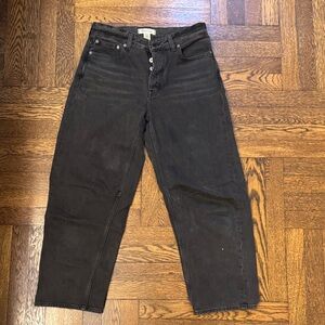 Madewell Charcoal Darted Barrel-Leg Jeans Size 26
